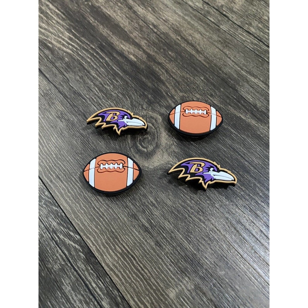 Baltimore Ravens Football Team Charm For Crocs Shoe Charms - 4 Pieces